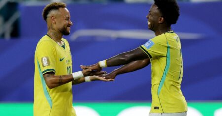 Vini Júnior brilha, e Brasil vence e convence; Neymar entra bem