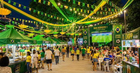 Praça do Chopão entra no clima da Copa com samba e diversão em evento gratuito | RepórterMT