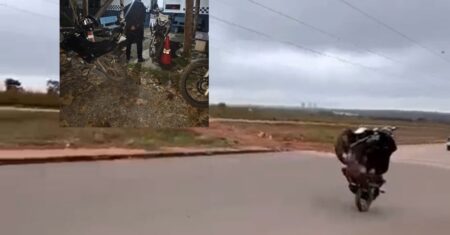 Motociclista é preso após empinar moto, dirigir sem CNH e cometer série de infrações em Cuiabá