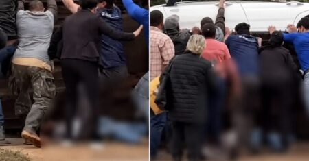 Idosa morre prensada sob carro após engavetamento entre veículos em MT; vídeo mostra desespero