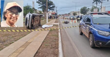 Vídeo mostra momento que Idosa morre atropelada após colisão entre veículos em faixa de pedestres em Várzea Grande