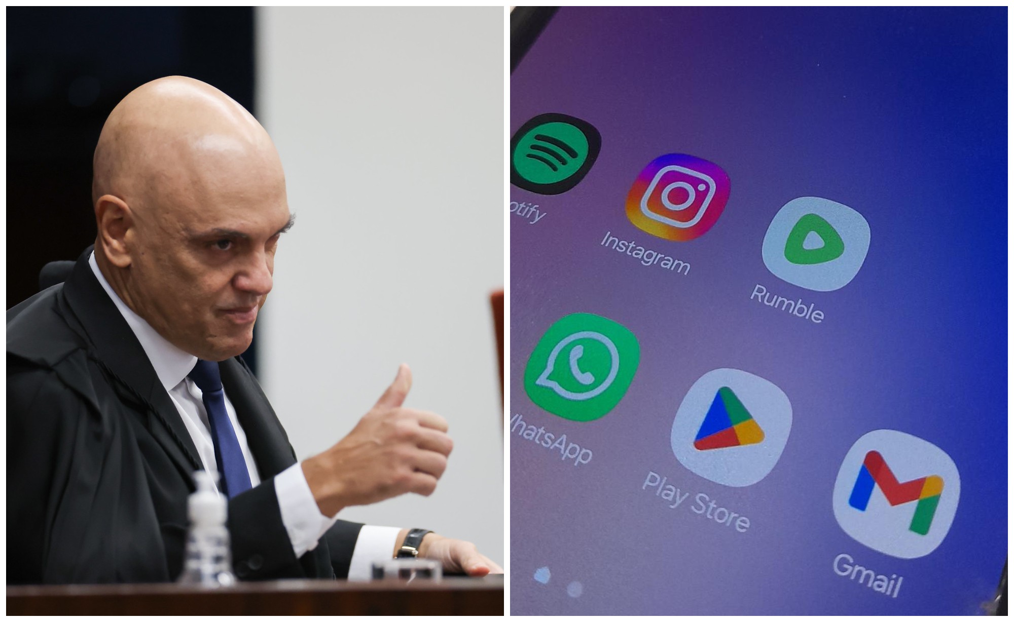 Rumble e Trump Media pedem julgamento de Moraes à revelia nos EUA