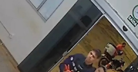 Vídeo registra PM chegando à unidade de saúde após ser atacado com facão durante ocorrência | RepórterMT