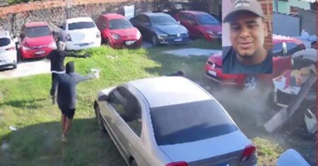 Vídeo mostra faccionados invadindo oficina e executando jovem a tiros em plena luz do dia