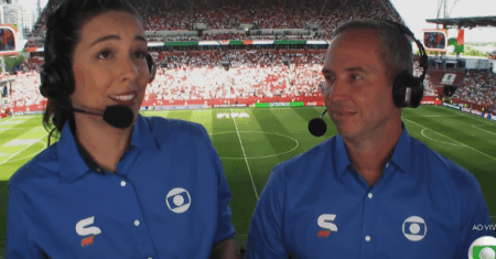 Copa do Mundo: Narradora da Globo se emociona ao vivo com carta de jogador para irmã morta