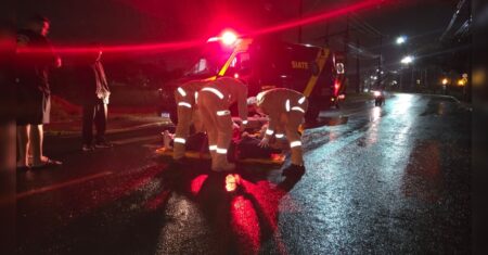 Pedestre é atropelado por HB20 durante chuva no Jardim Diamantina em Apucarana