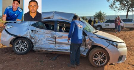 Corolla perde o controle, bate de frente com carreta e deixa dois mortos