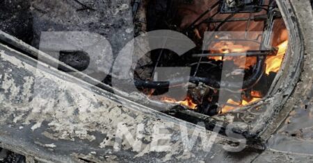 Corpo carbonizado é encontrado dentro de veículo incendiado em Rondonópolis; veja imagens