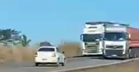 Motorista embriagado com CNH vencida invade contramão, provoca colisão frontal com carreta e acaba preso na BR-364