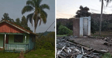 Casa de madeira é desmontada e furtada por criminosos em SC