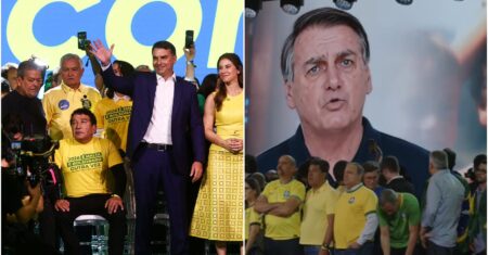 Nunes Marques será relator de ação do PT contra Flávio e PL por vídeo de Bolsonaro feito com IA exibido na convenção