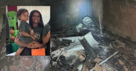 Alvo era o companheiro: grávida e filho de 4 anos são carbonizados abraçados em ataque de facção rival; vídeo