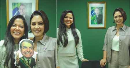 Priscila Costa, pivô da crise entre Flávio Bolsonaro e Michelle no Ceará, deixa disputa ao Senado e será candidata a deputada federal