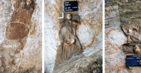 Jovem rica foi enterrada como vampira com foice no pescoço há 400 anos