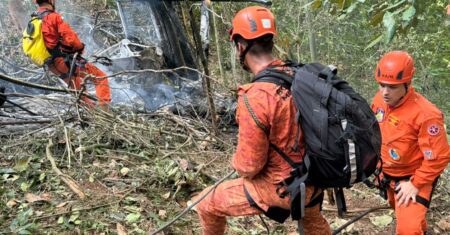 Quatro pessoas morrem em queda de helicóptero no Rio de Janeiro