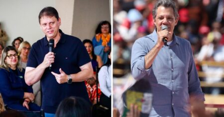 Tarcísio e Haddad iniciam campanha ao governo de SP com atos na Grande São Paulo