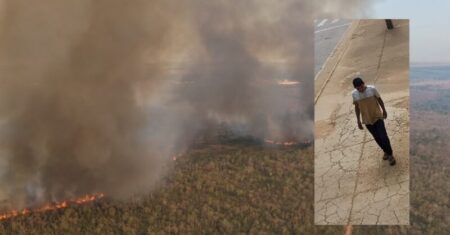 Incêndio em área federal do Exército, em Rondonópolis, foi criminoso; assista