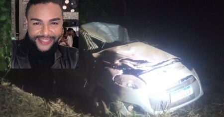 Mãe e filho morrem após carro sair da pista e capotar na MT-130