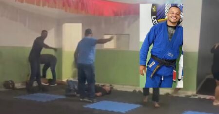 Vídeo mostra cabo morto no tatame após ser executado com 10 tiros por aluno em MT; motivação pode ser passional