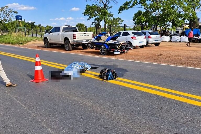 Acidente na estrada do manso deixa motociclista morto após colisão com caminhonete