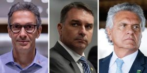 Caiado e Zema declaram apoio a Flávio Bolsonaro na disputa presidencial do segundo turno