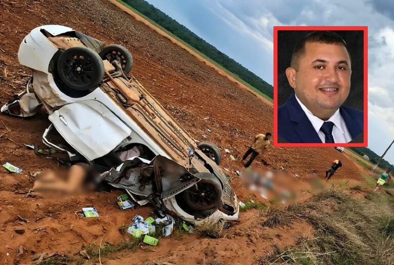 Capotamento na Mt-109 mata vereador Andreilson da Silva de Souza e duas mulheres em Querência