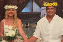 Carla Perez e Xanddy comemoram Bodas de Prata em viagem ao México