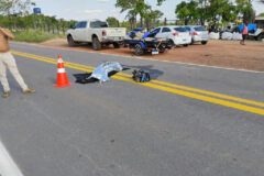 Colisão entre caminhonete e motocicleta resulta em morte na rodovia Mt-351