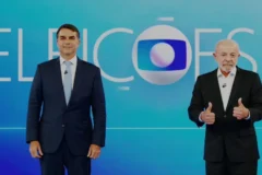 Debate entre Flávio Bolsonaro e Lula na TV Globo é marcado por ironias e frases fortes
