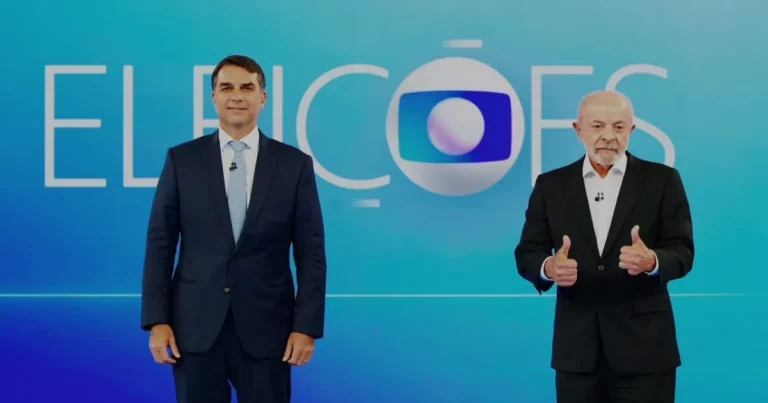 Debate entre Flávio Bolsonaro e Lula na TV Globo é marcado por ironias e frases fortes