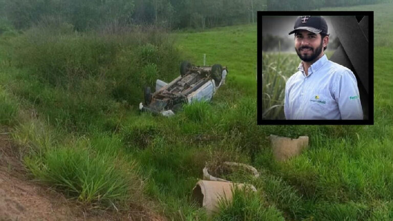 Estudante de agronomia morre após capotamento de caminhonete na Mt-247