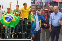 Flávio faz ato no Espírito Santo enquanto aliados de Lula caminham em São Paulo