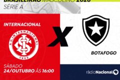 Internacional e Botafogo tem transmissão ao vivo da Rádio Nacional neste sábado em Porto Alegre