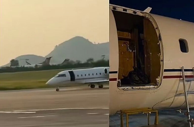 Jatinho particular perde porta em pleno voo e realiza pouso de emergência