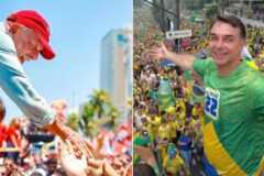 Lula e Flávio Bolsonaro encerram campanha de rua com atos no Sudeste