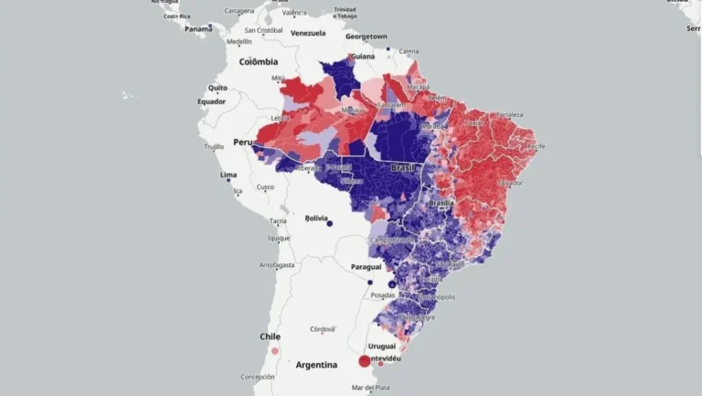 Mapa interativo revela detalhamento geográfico dos votos nas eleições 2026