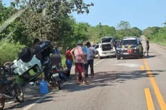 Motorista sofre parada cardiorrespiratória após capotamento na Br-070 em Cáceres