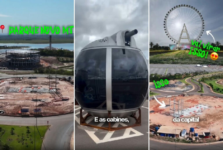 Obras da maior roda-gigante da América Latina avançam no Parque Novo Mato Grosso