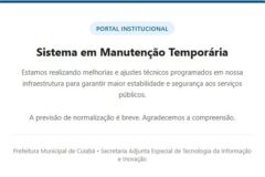 Prefeitura de Cuiabá desativa portal na internet após detectar falha técnica