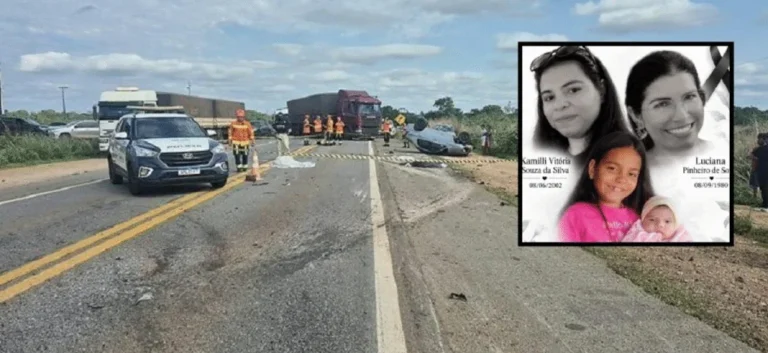 Quatro mulheres de mesma família morrem em batida na Br-364 em MT