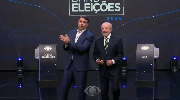 Troca de farpas entre flávio bolsonaro e lula marca primeiro debate presidencial